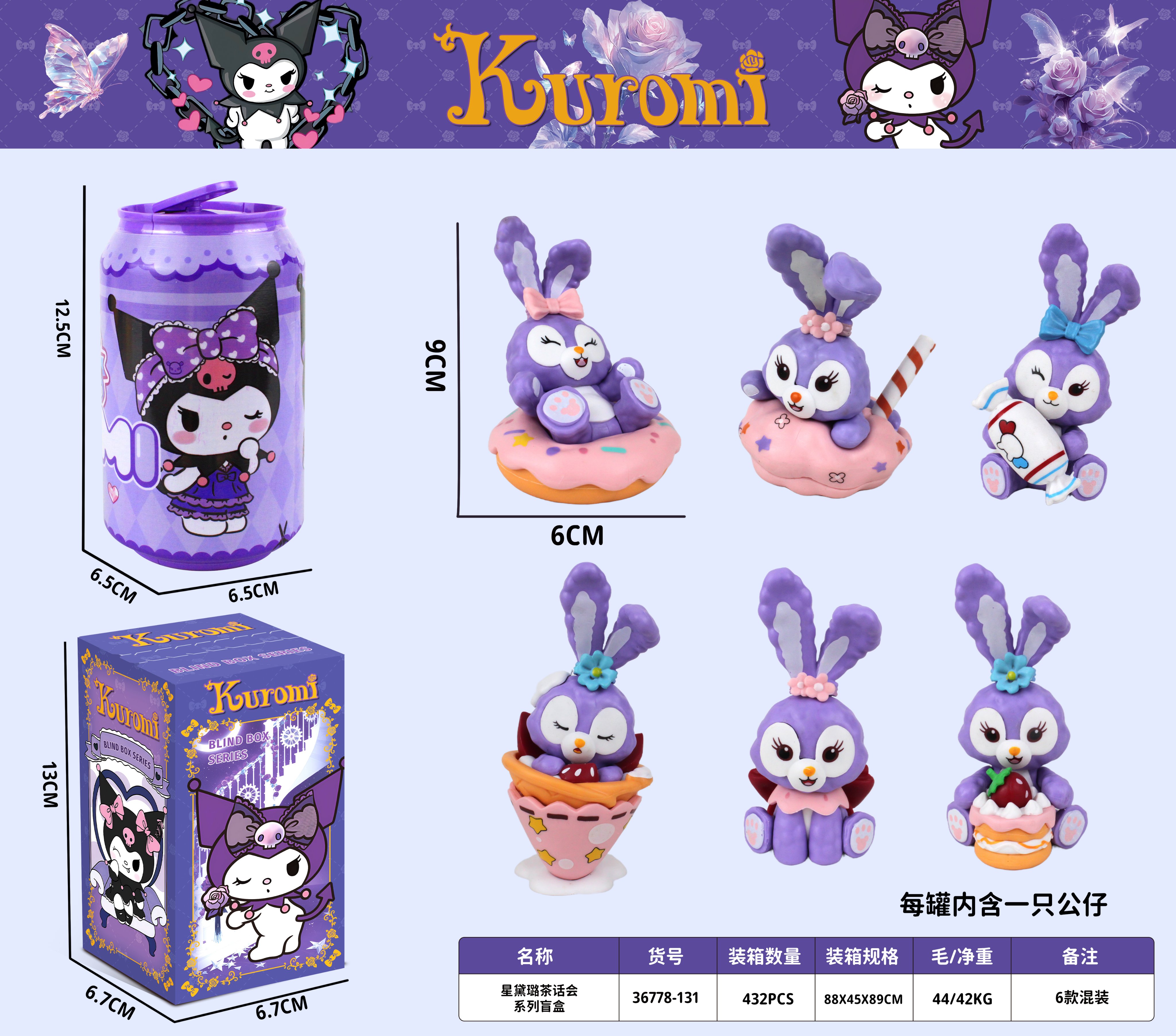 Куроми Sanrio Пача Дог: коллекционные фигурки в банке Coca-Cola