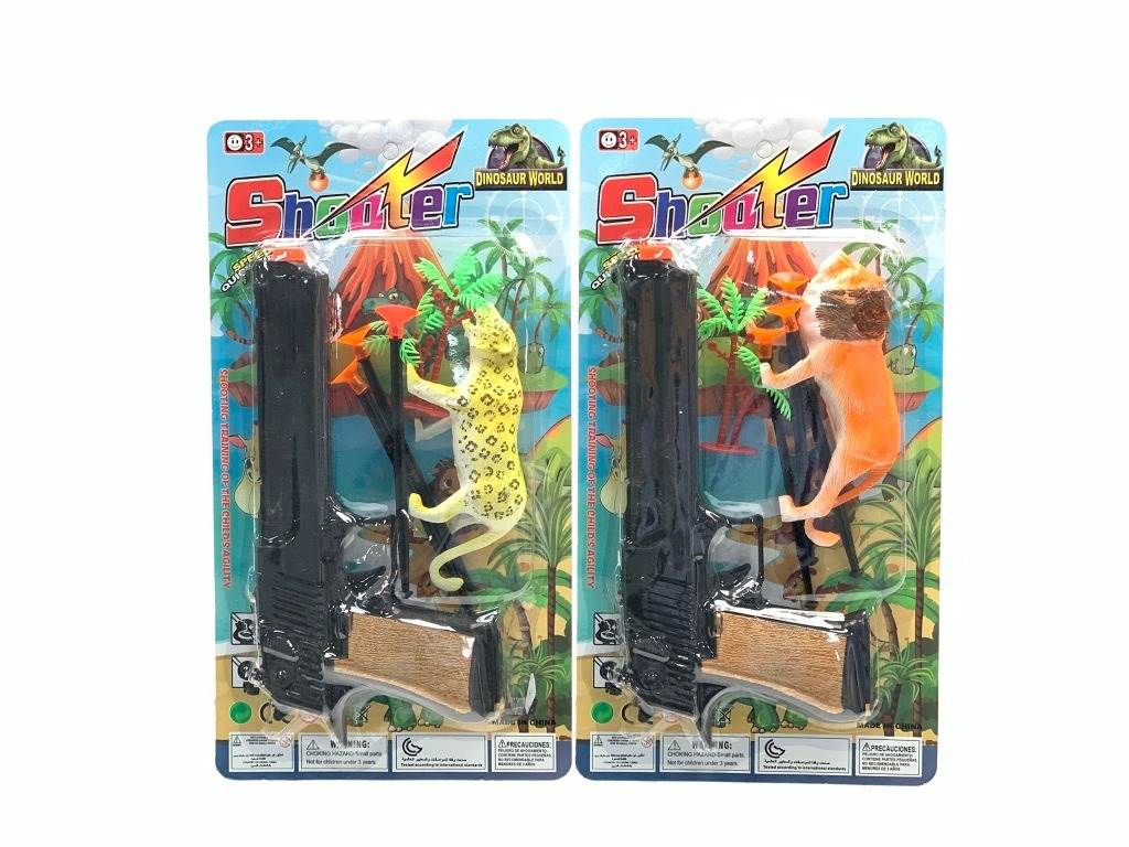 Игровой набор "Игольчатый пистолет" с фигурками животных