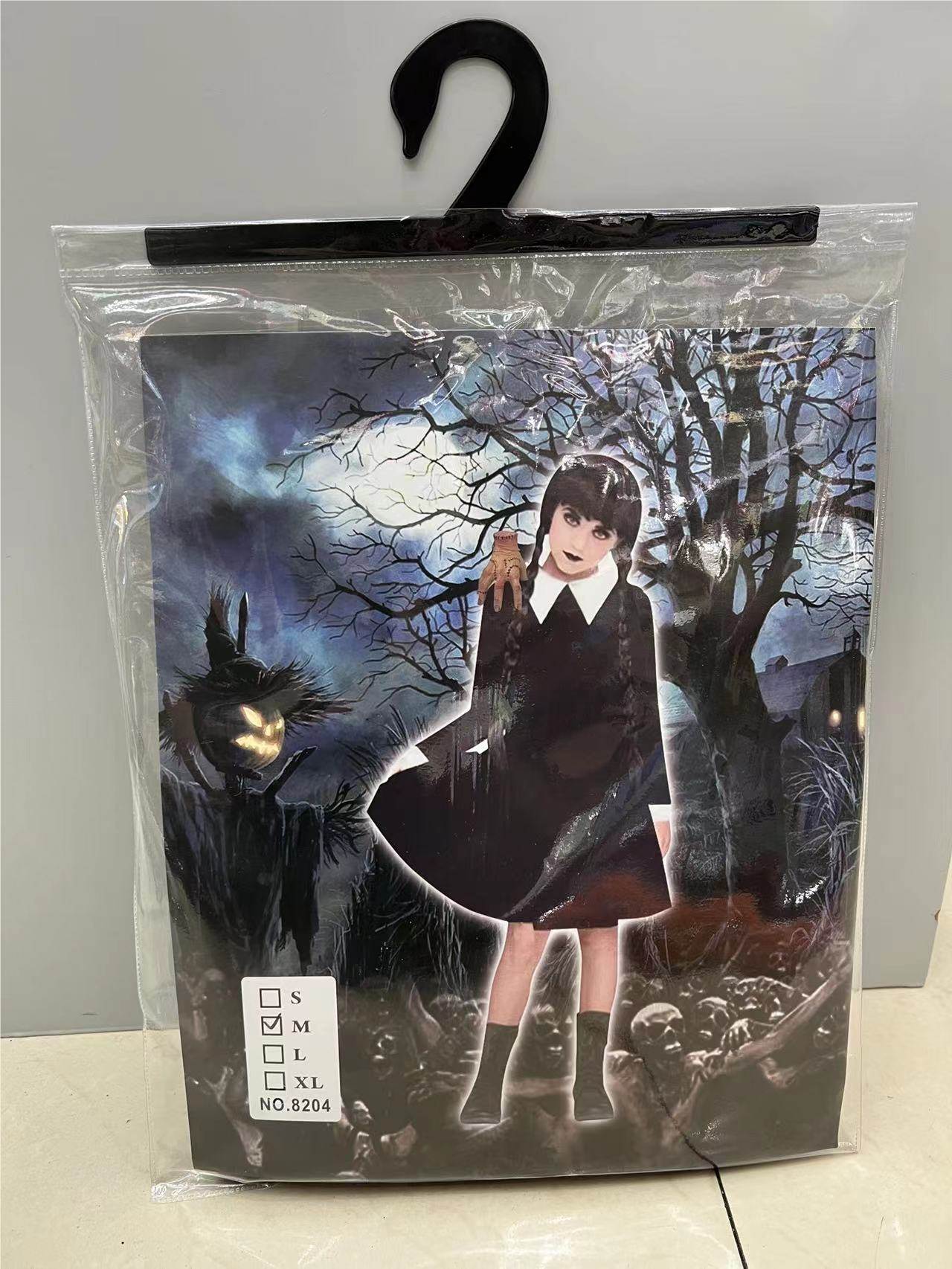 Детское платье Wednesday Addams для Хэллоуина