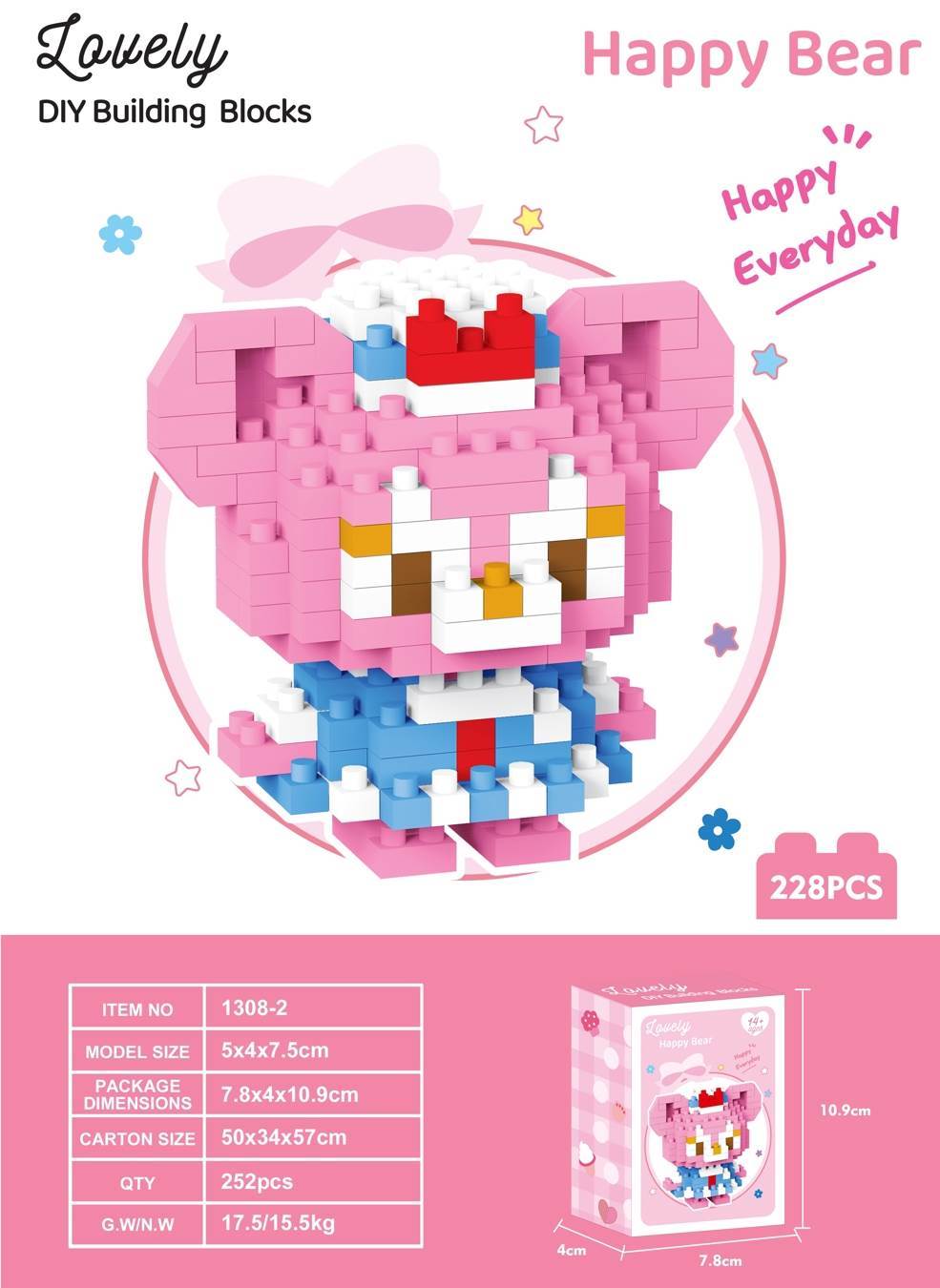Микро-конструктор Shirley May, аниме-фигурка, 240 шт/кор