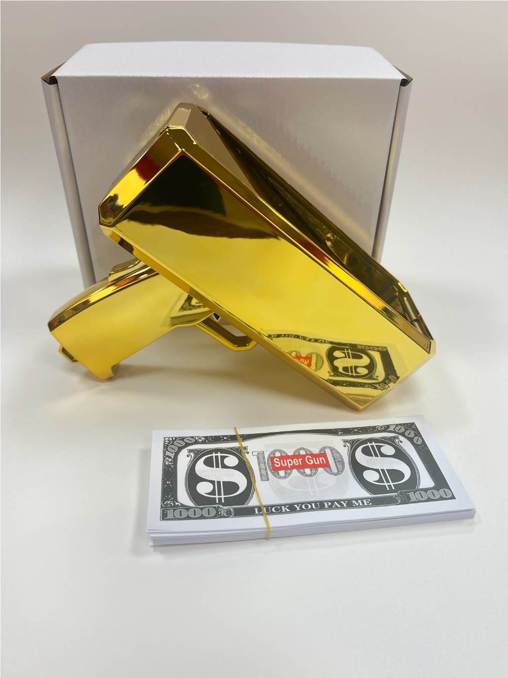 Пистолет для денег Bright Tuhao Gold + 100 банкнот
