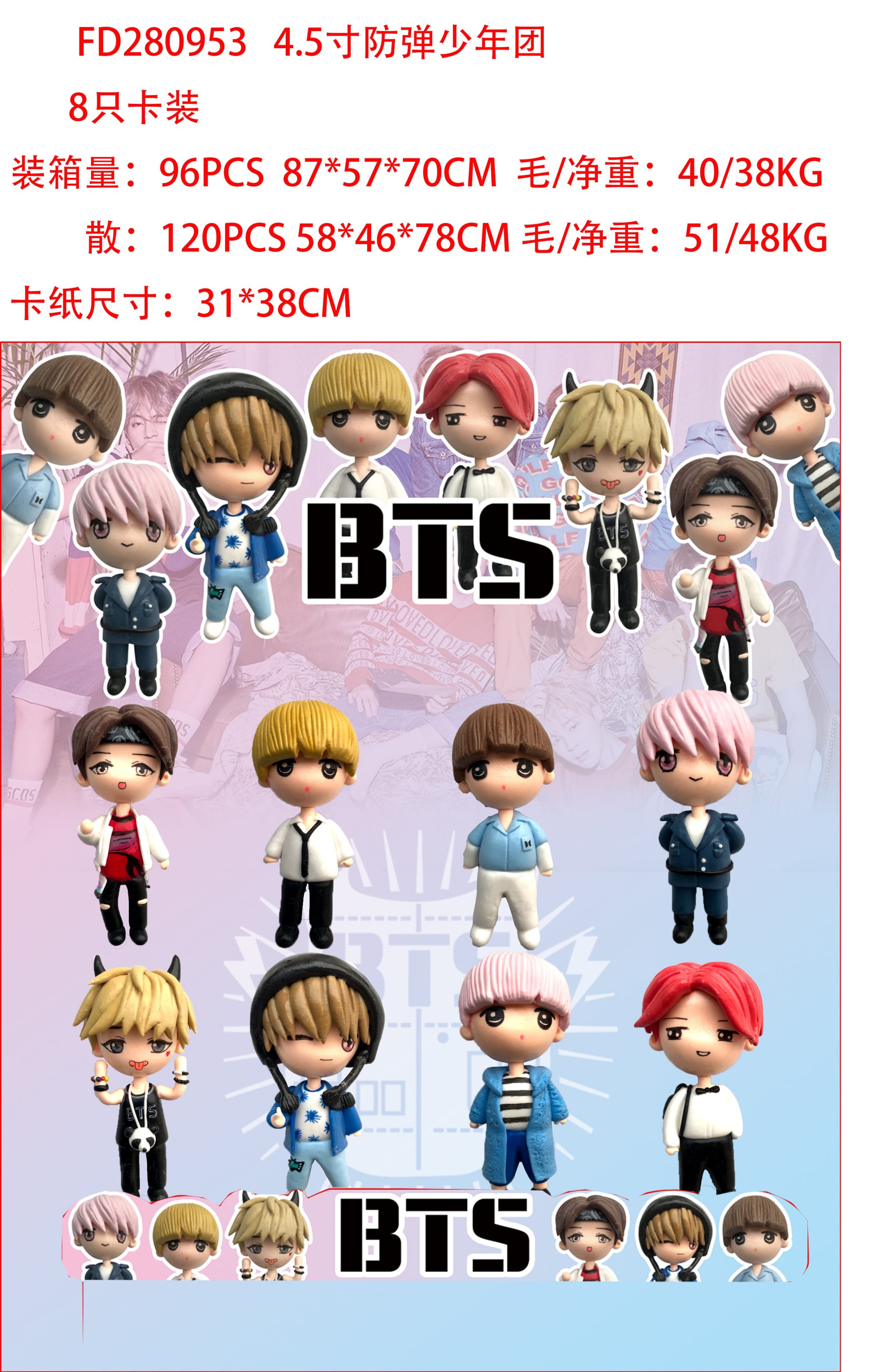 Фигурки BTS 4.5 дюйма, коллекционные
