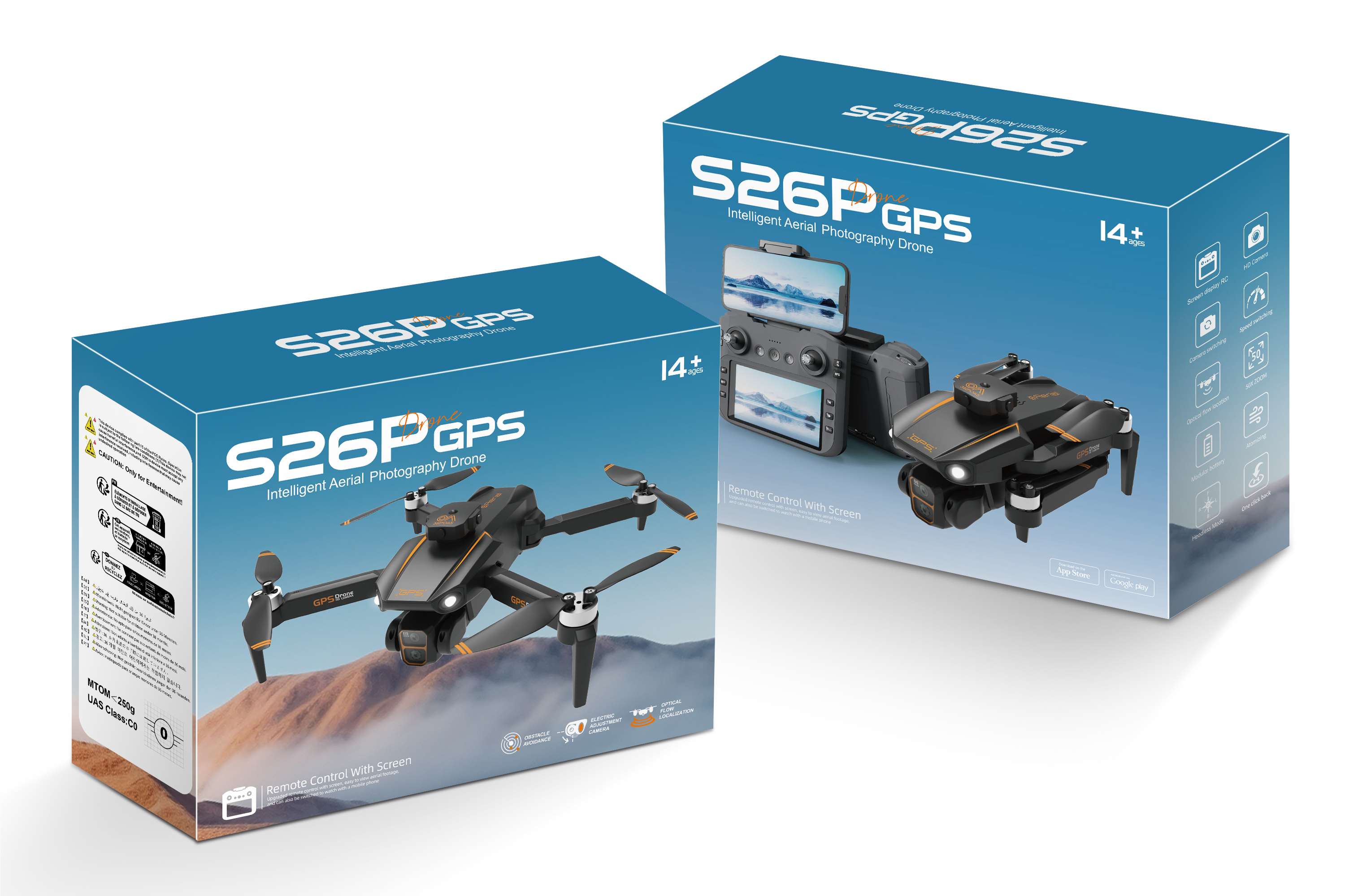 GPS Дрон с 4.5" экраном, квадрокоптер