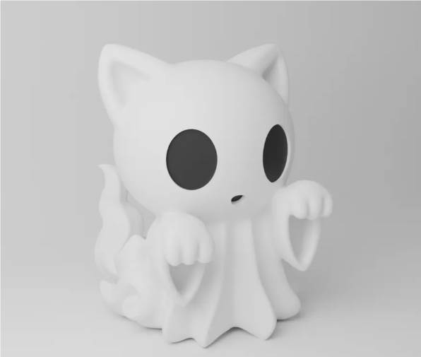 Хэллоуинский кот-привидение, игрушка