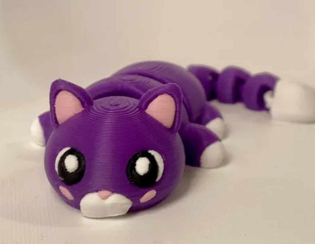 Подвижная фигурка кошки