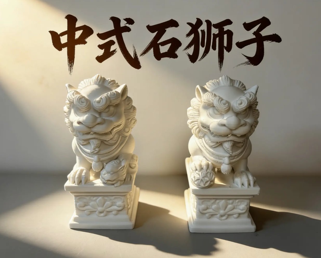 Китайские каменные львы для дома, декор, 120шт/коробка