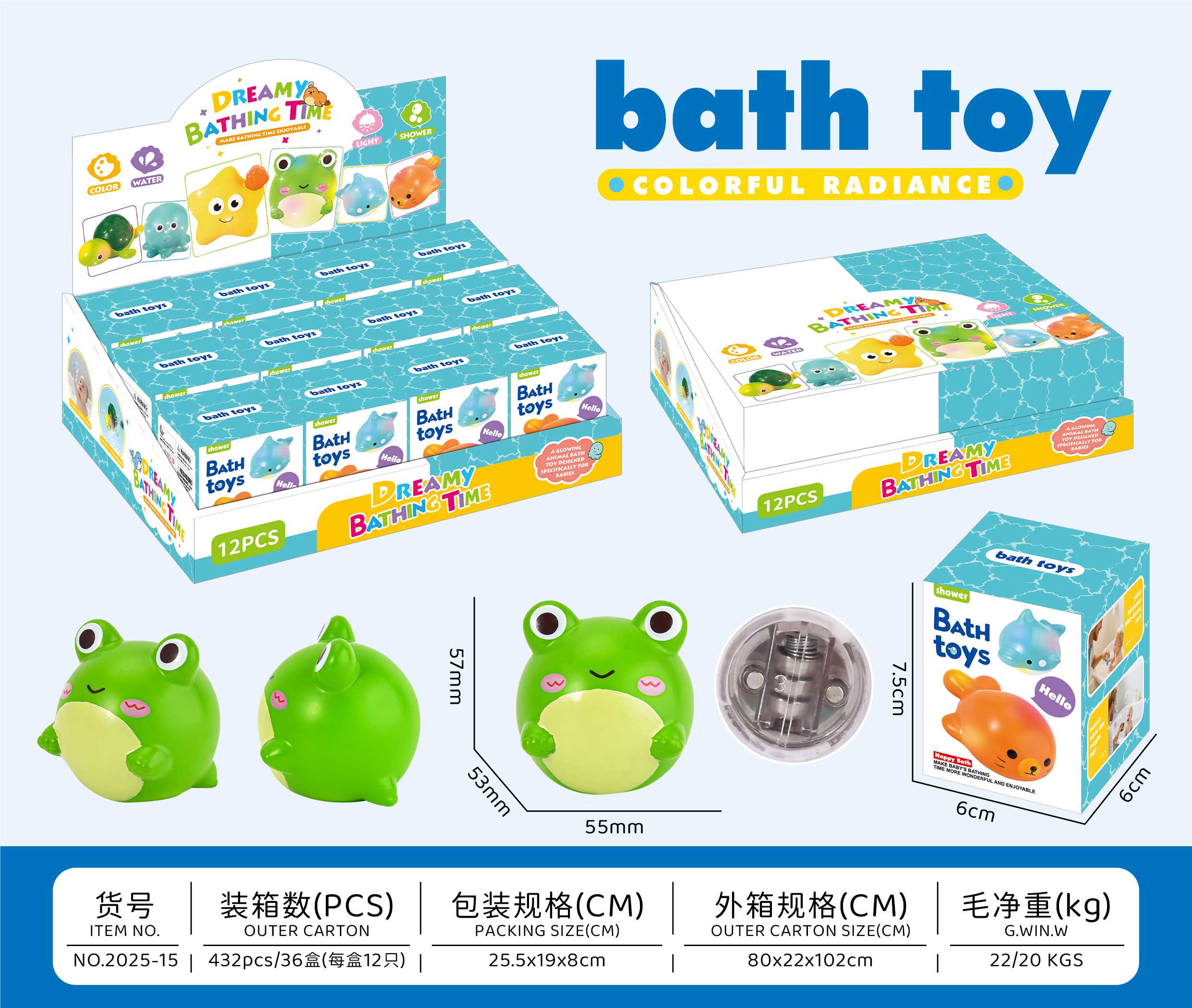 Ночник-игрушка для ванной Лягушка