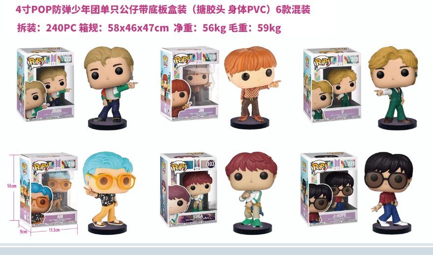 BTS POP фигурки (коллекционные аниме фигурки)