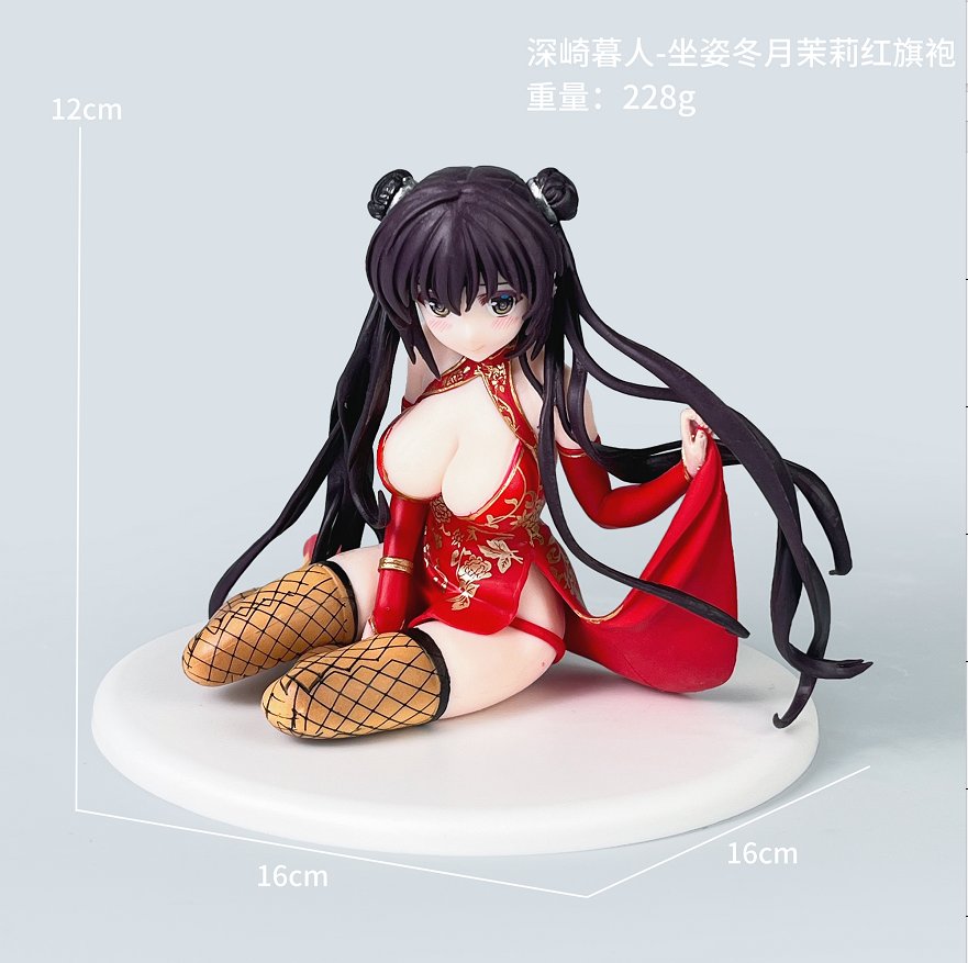 Фигурка 冬月茉莉 в красном платье ципао