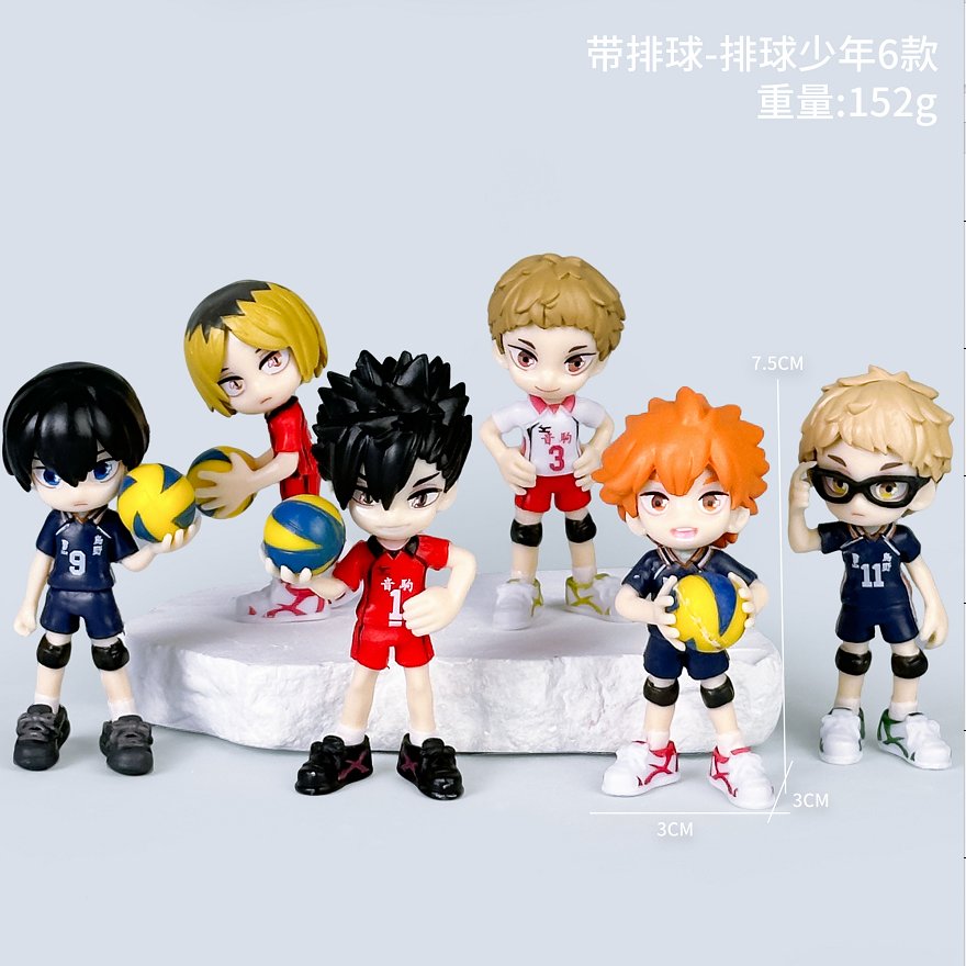 Фигурки Волейбол! Haikyu!! с мячом, 6 шт.