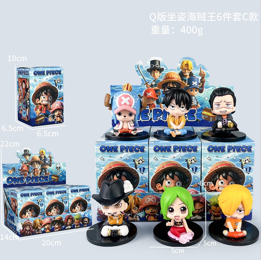 Фигурки One Piece Q-версия, набор C (6 шт.)