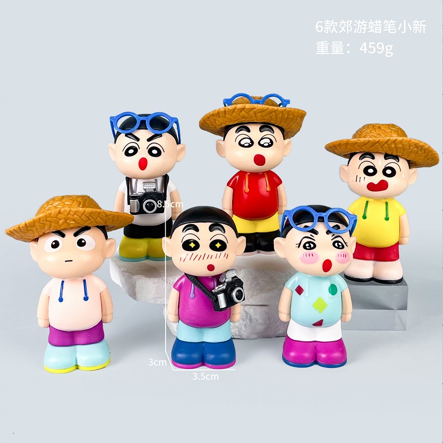 Фигурки Карандаш Shin-chan на прогулке, 6 шт.