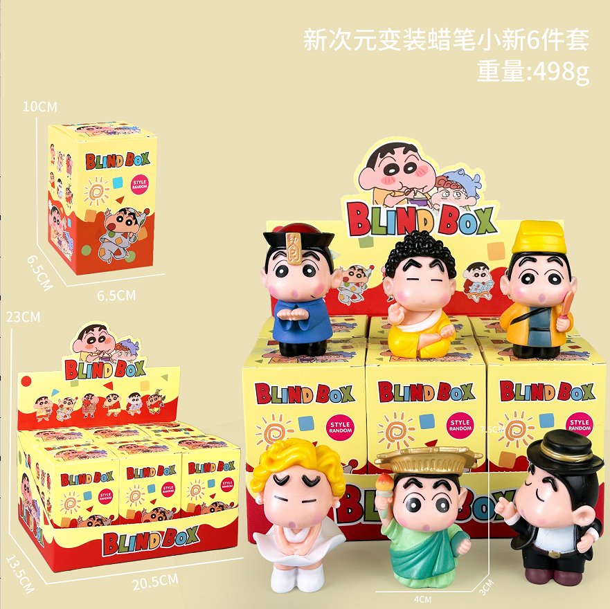 Фигурки Crayon Shin-chan, 6 шт, аниме, декор