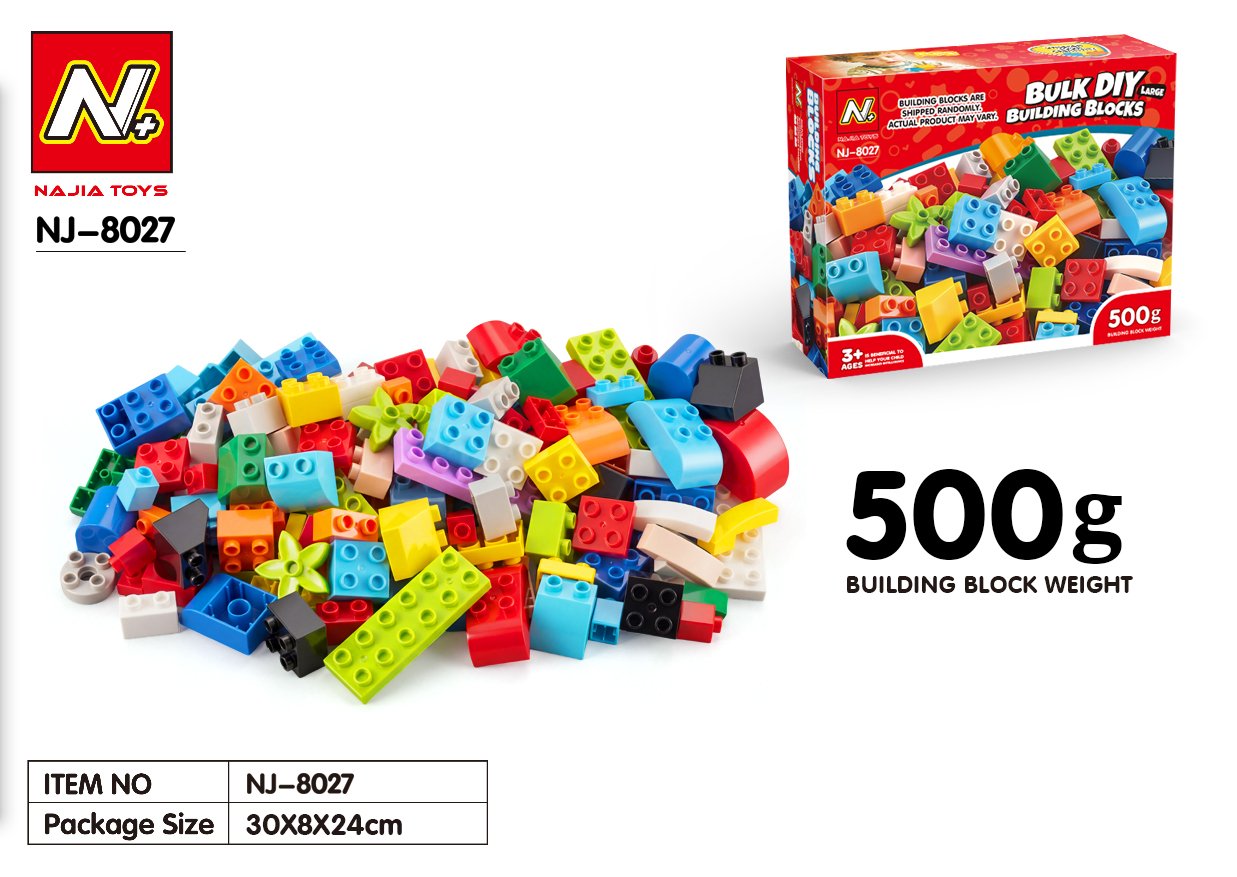 Конструктор блочный 500г, крупные детали