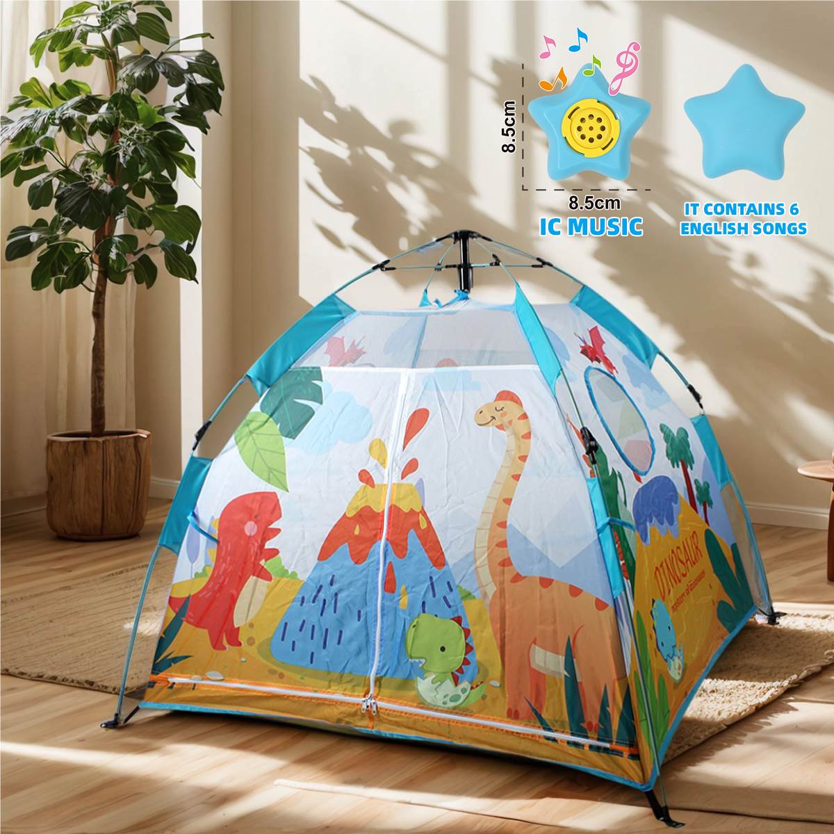 Детская палатка "Замок динозавров", большая, игровая