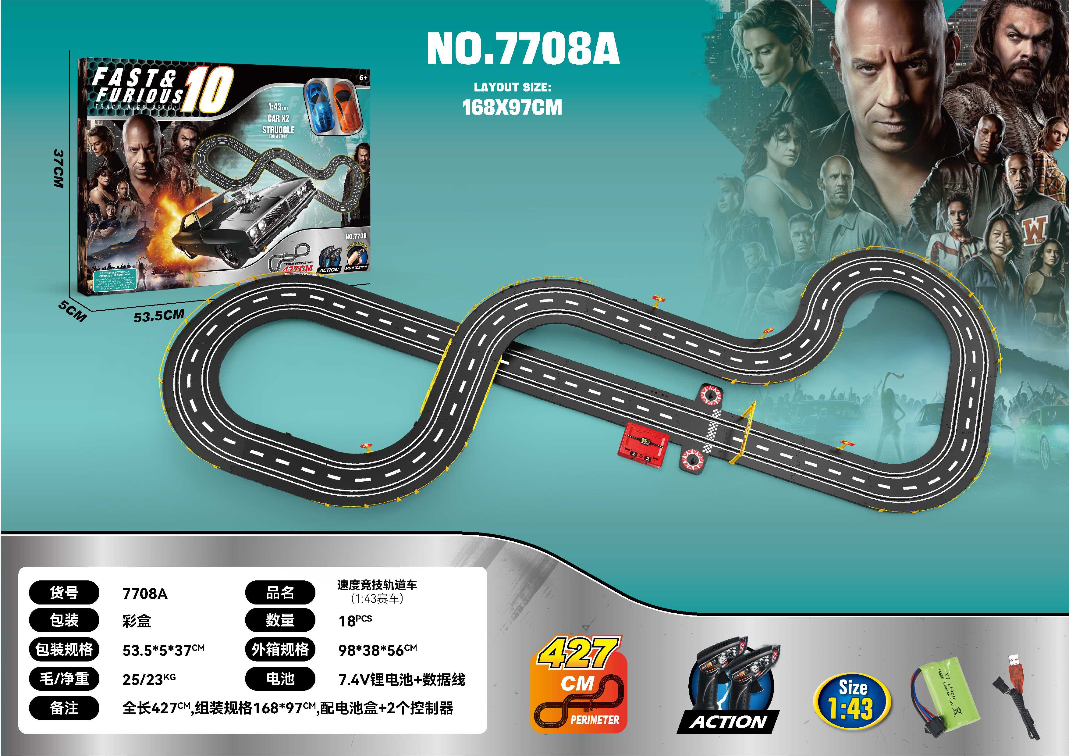 Гоночный трек Speed Athletic Railcar 1:43