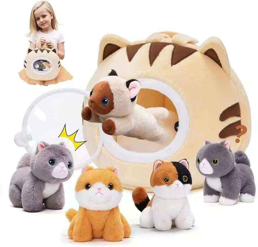 Мягкий кошачий домик-игрушка для малышей (настраиваемый)