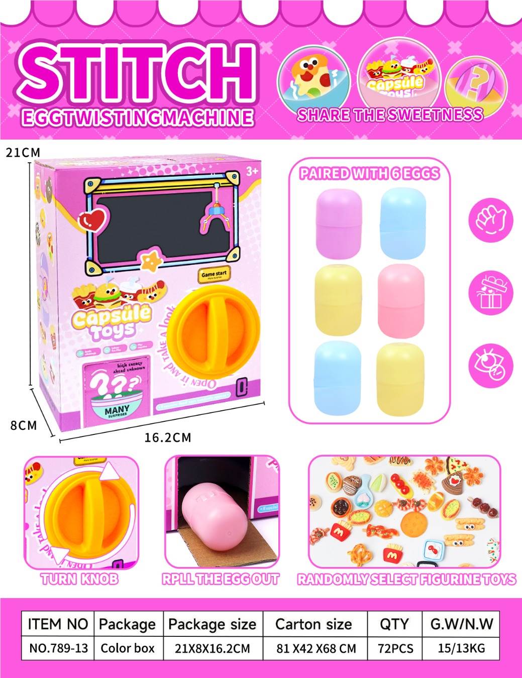 Игровой автомат Gachapon с едой