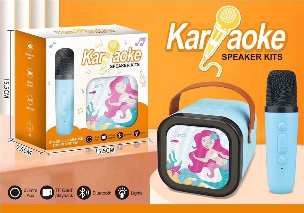 Мини-колонка Русалка с караоке, музыкальная игрушка