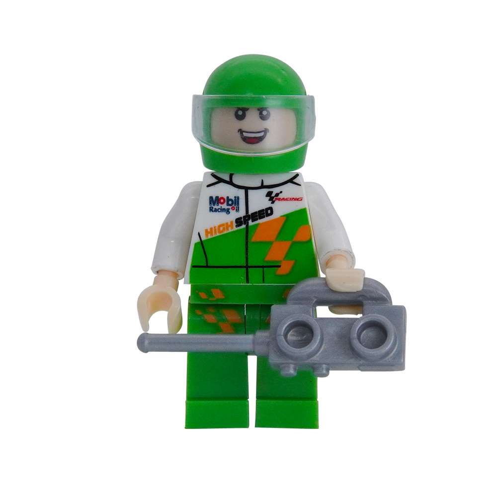 Минифигурки гоночных строительных блоков, совместимые с LEGO