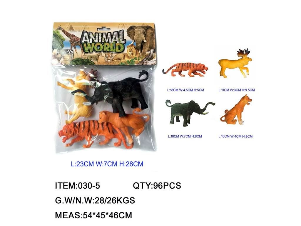 Набор фигурок диких животных, 4 шт, 15 см