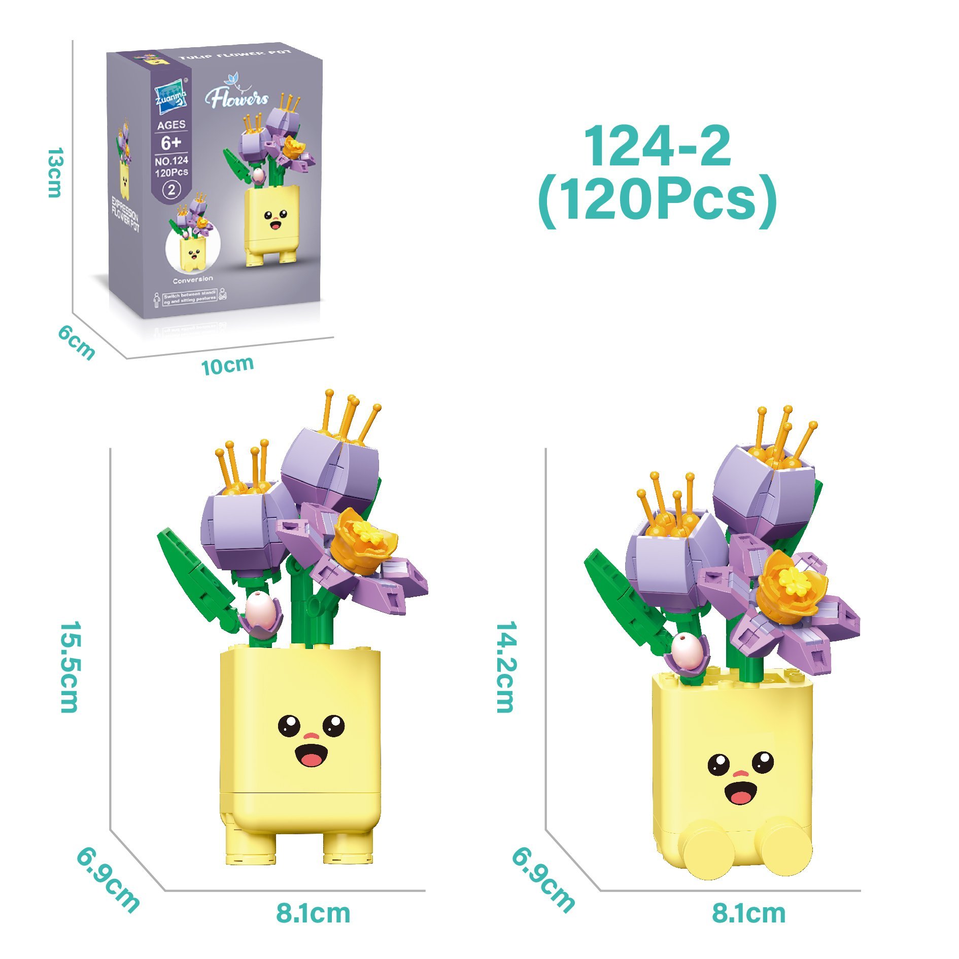Конструктор Tulip Flower Pot Building Blocks, аналог Lego