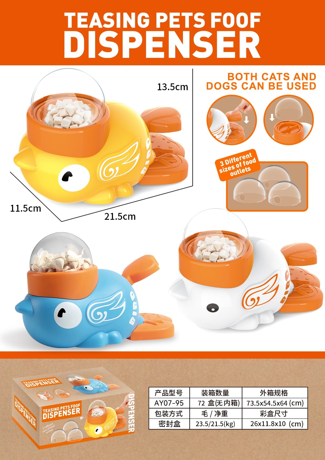 Игрушка для домашних животных с дозатором корма