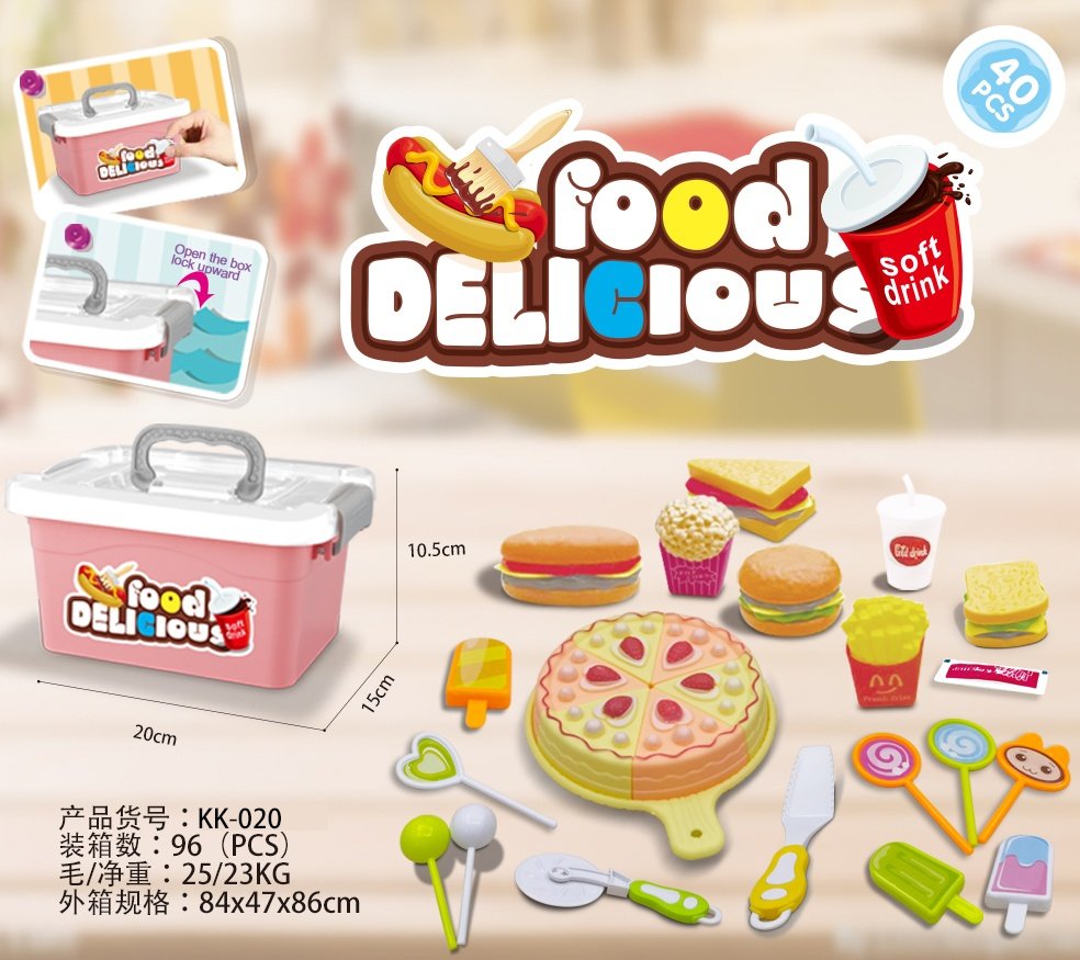 Игровой набор "Десерты": коробка для хранения, посуда