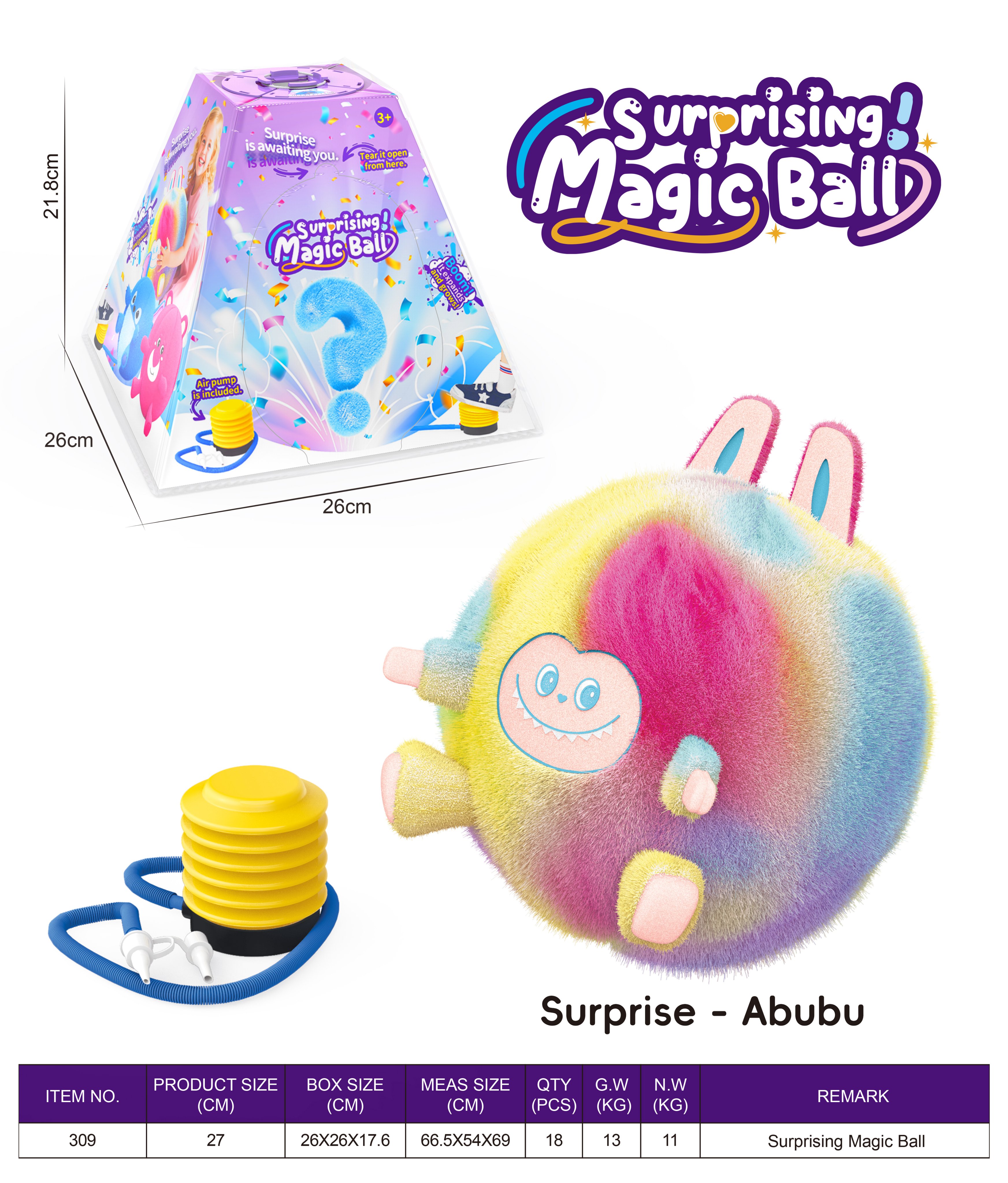 Мягкая игрушка-сюрприз Abubu в шаре