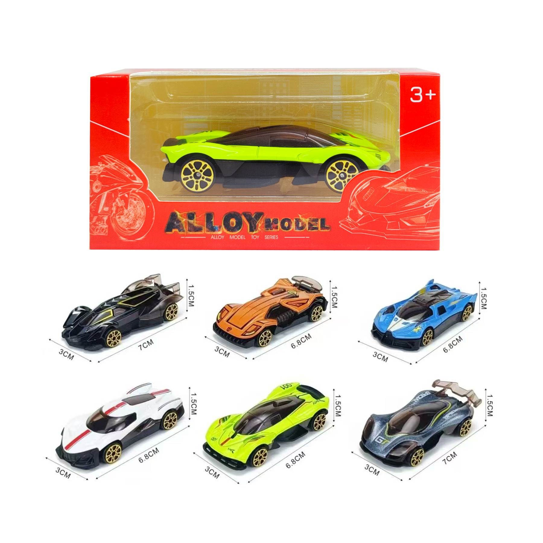 Металлическая машинка 1:64 в индивидуальной упаковке