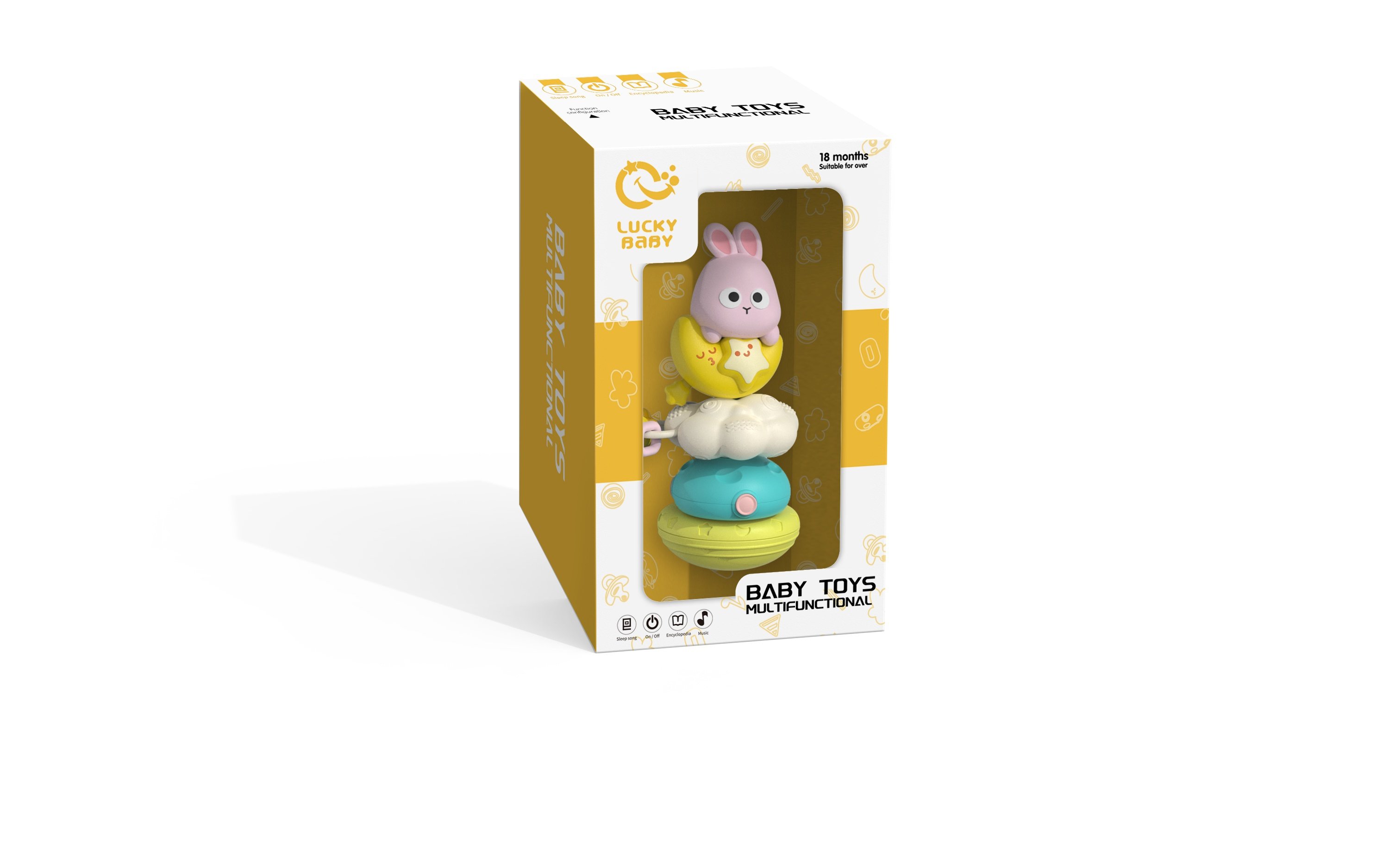 Развивающая игрушка-пирамидка Зайчик