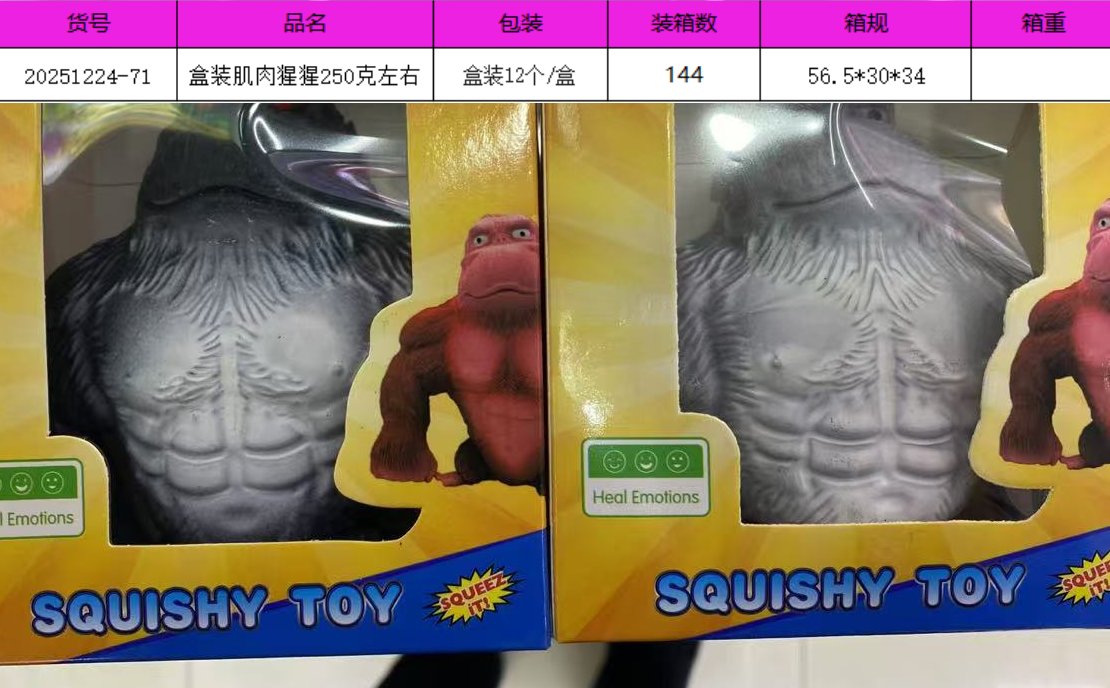 Антистресс-игрушка "Мускулистый орангутан" в коробке, 250г
