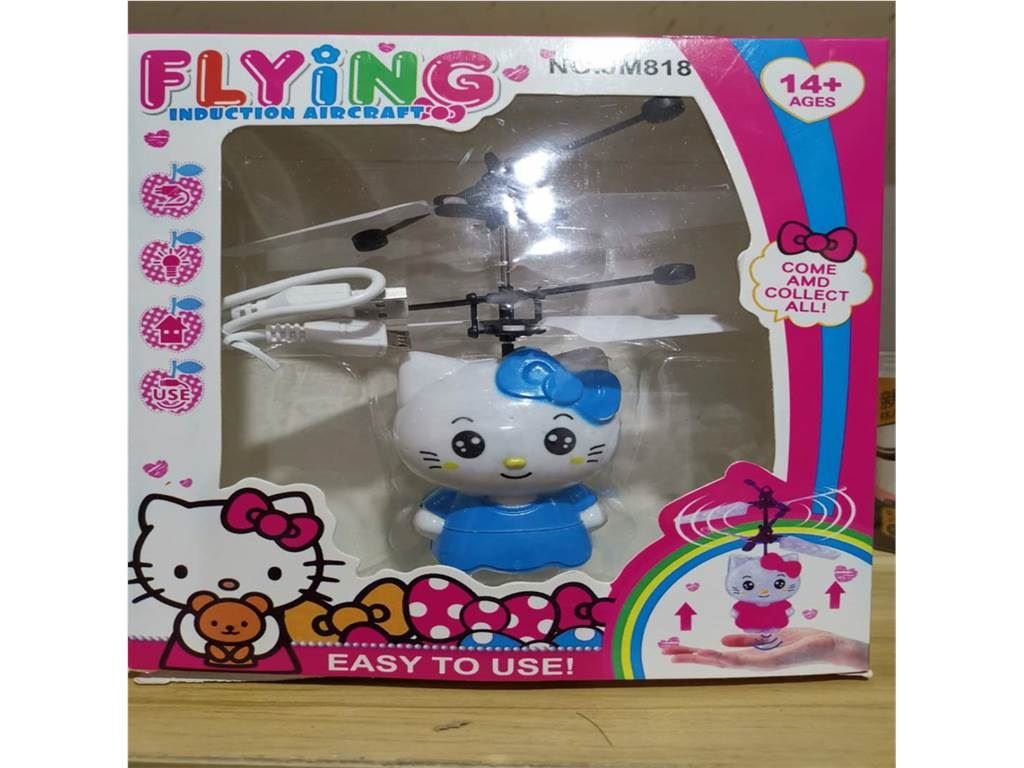 Летающая игрушка KT Cat Blue с сенсорным управлением