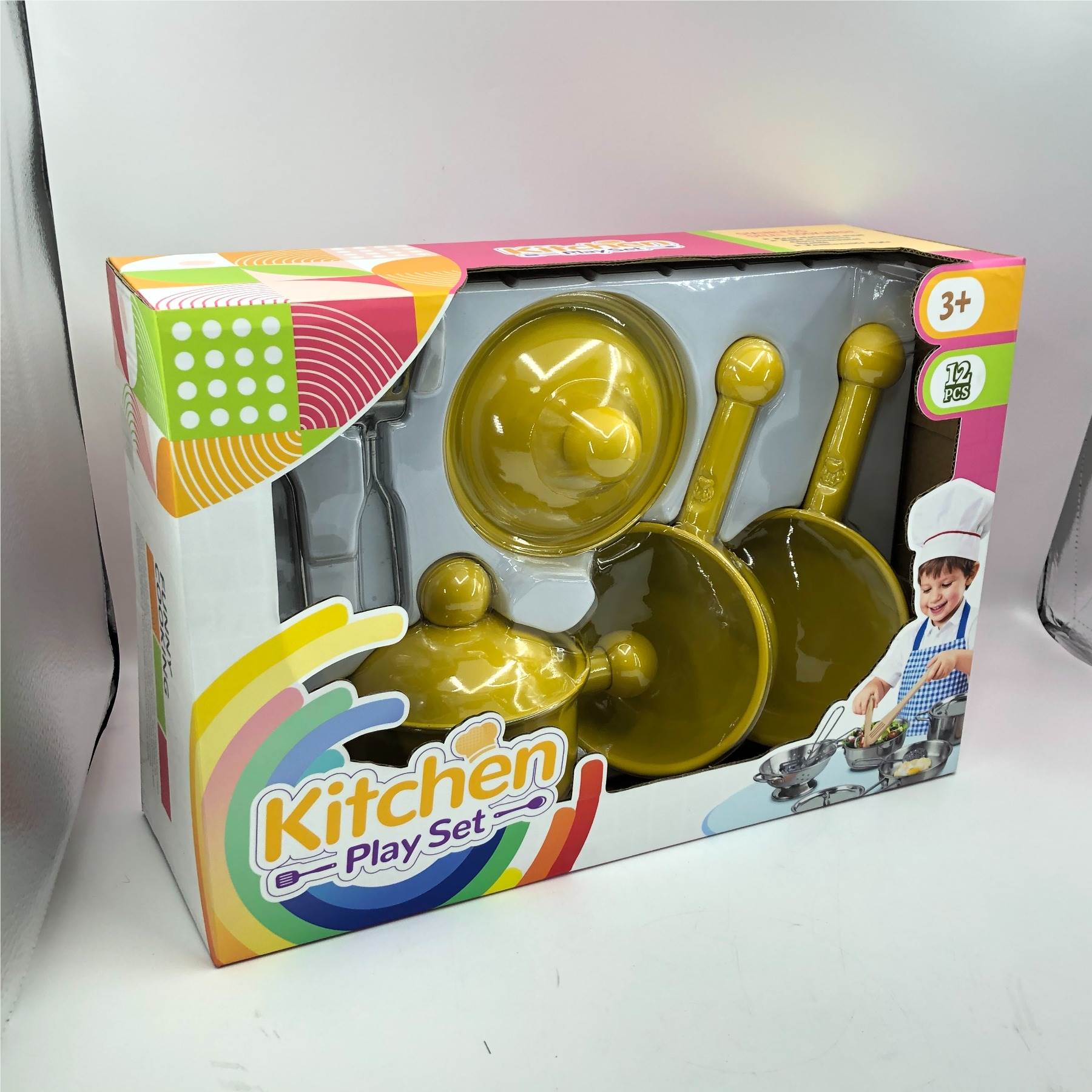Игровой набор посуды KK Candy, 7 предметов, желтый
