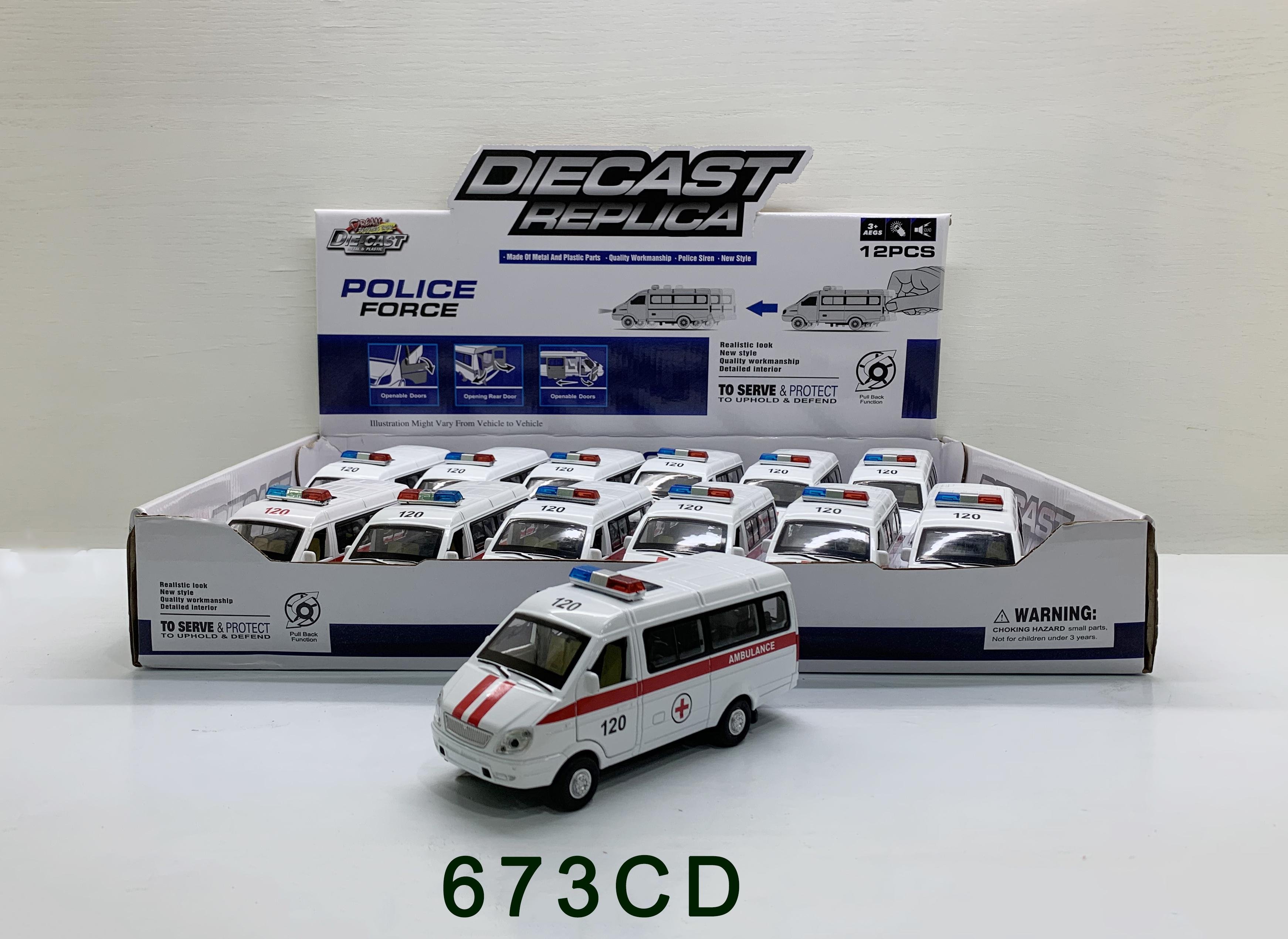 Машина скорой помощи ГАЗ-32, 1:32, свет, звук, инерция
