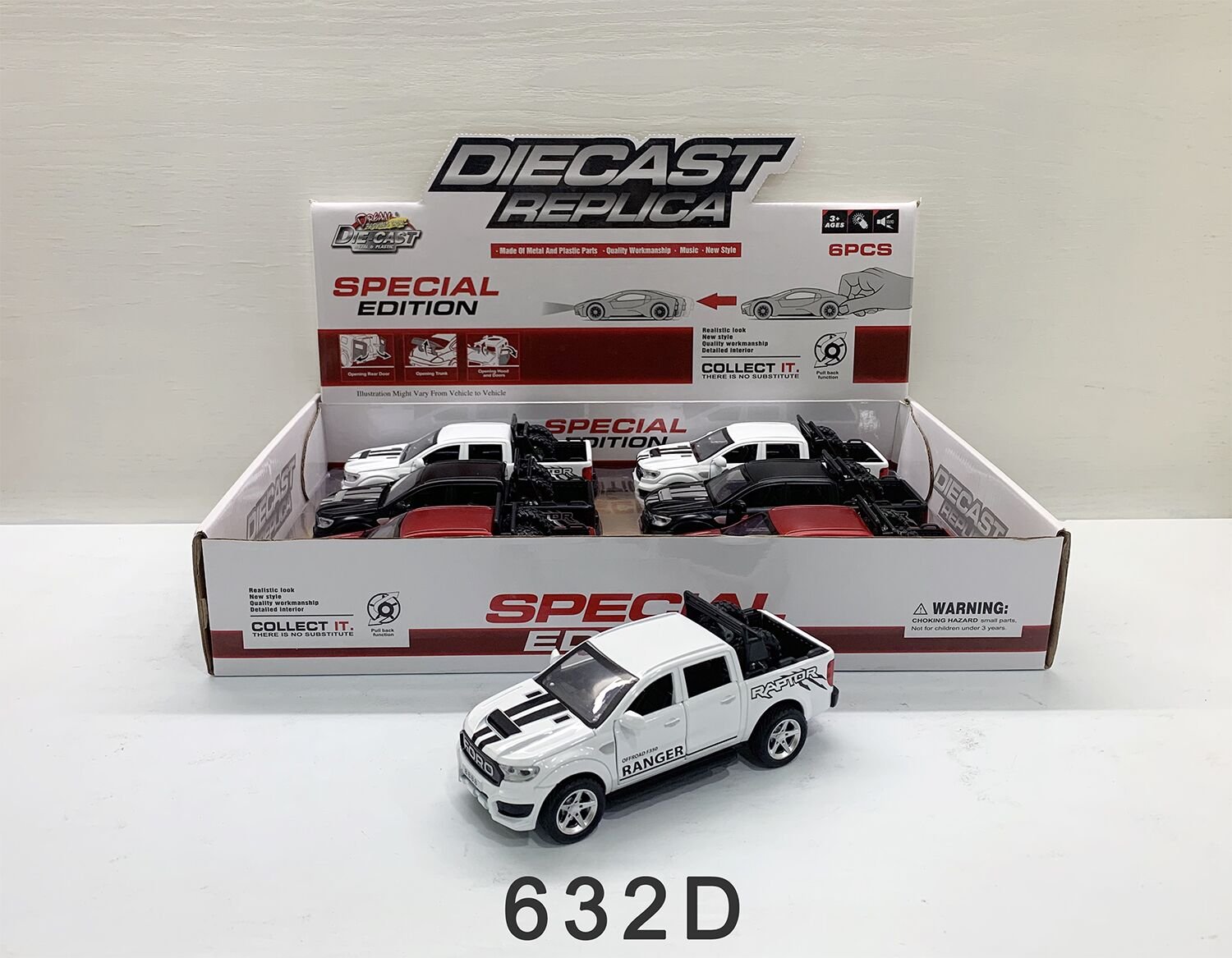 Металлическая модель пикапа Ford 1:32 с подсветкой