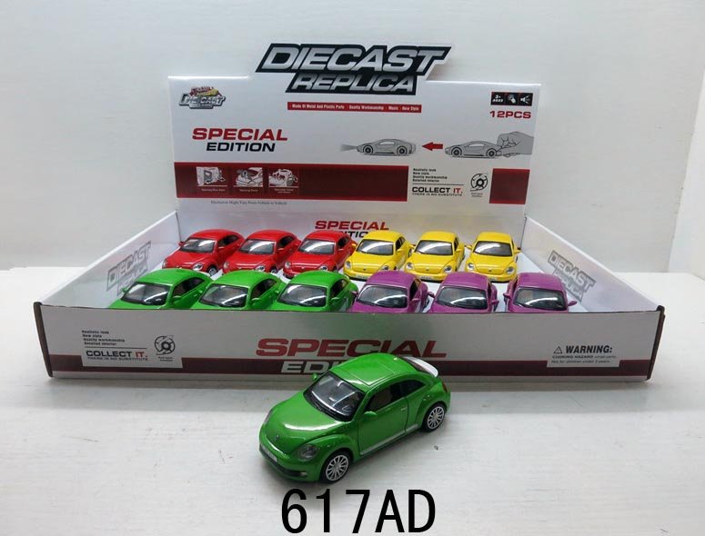 Металлическая машинка Volkswagen Beetle 1:32 с подсветкой