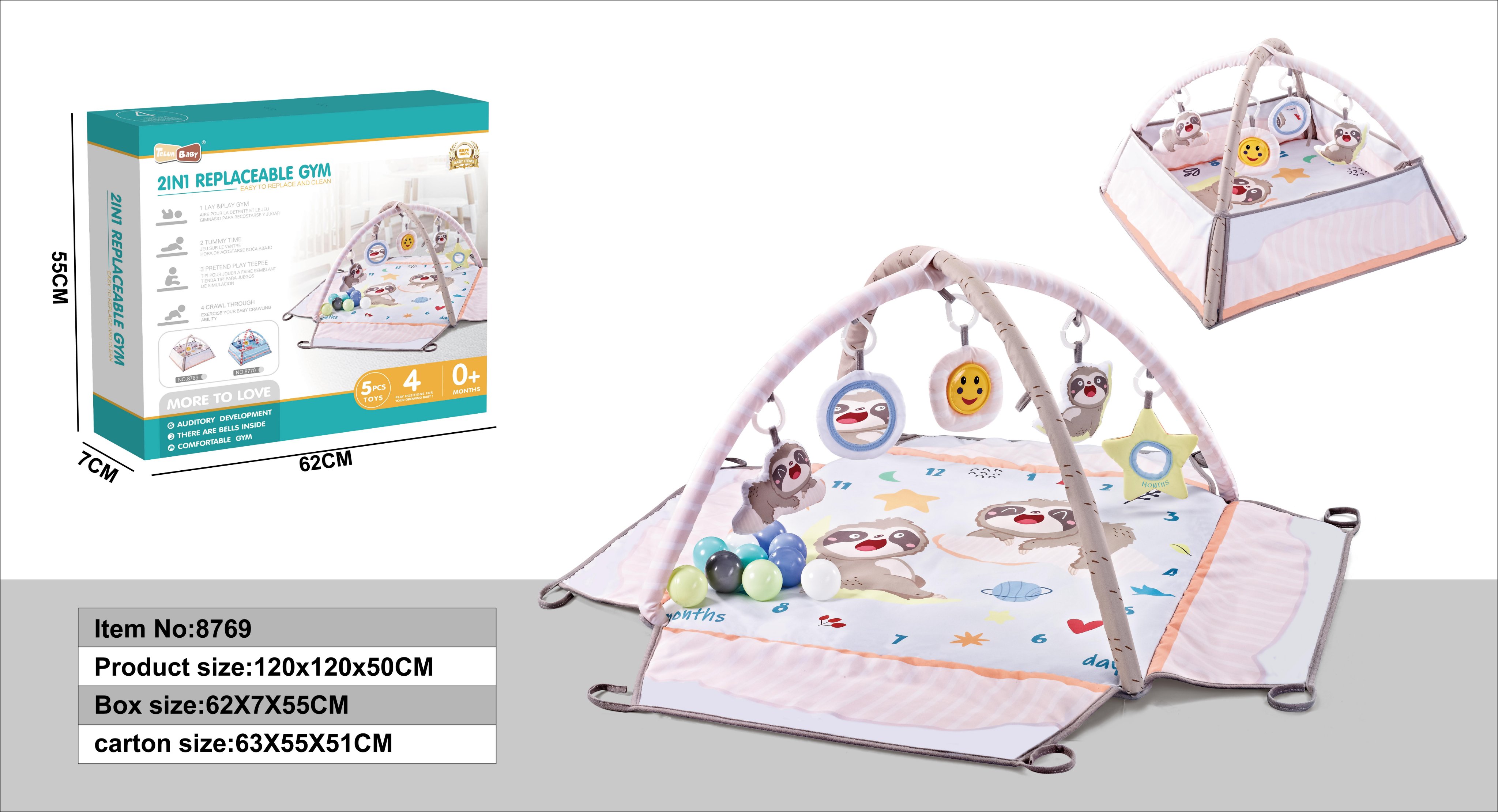 Игровой коврик-манеж для младенцев