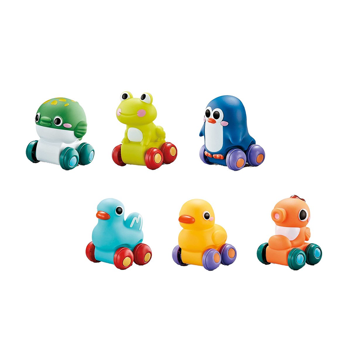 Игрушка-каталка "Морские зверята" на колёсиках