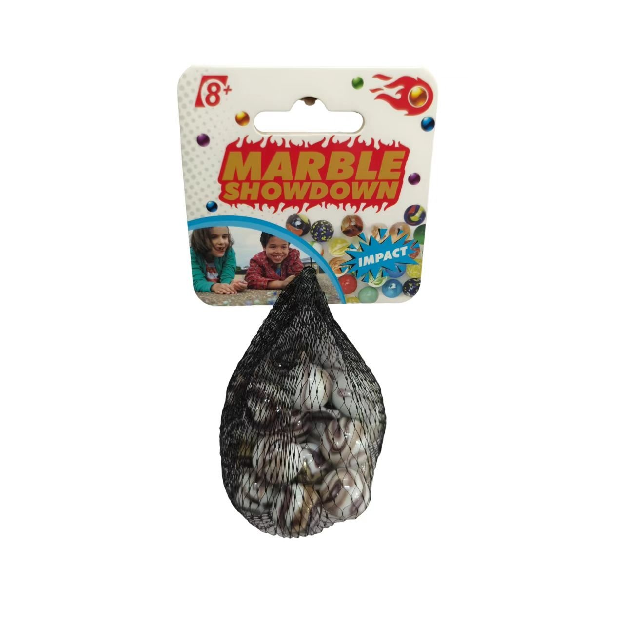 Стеклянные шарики-марблс с узором, 20 шт.