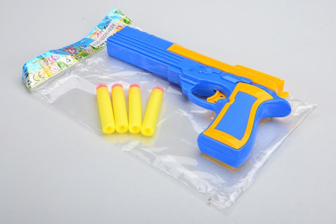 Игрушечный пистолет с мягкими пулями, 2 цвета
