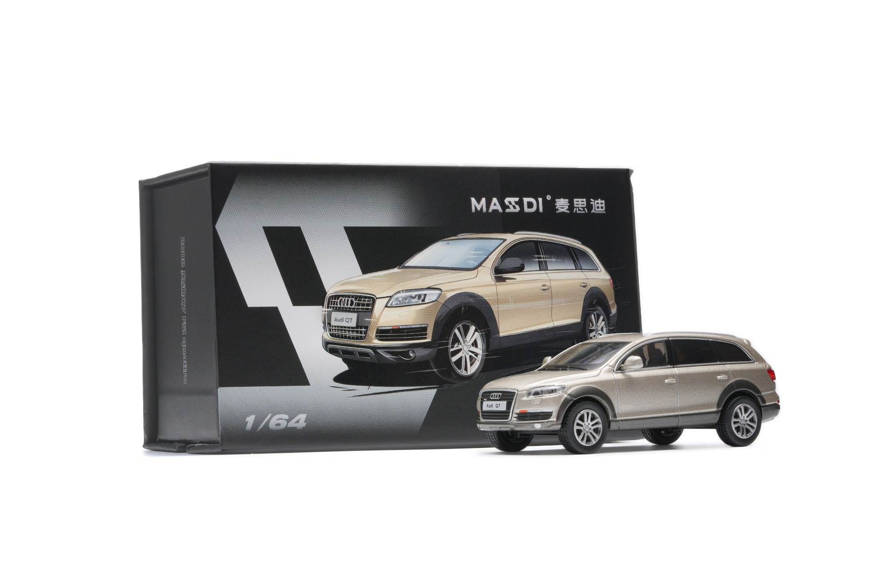 Модель Audi Q7 2008, золотистый металлик, 1:Х