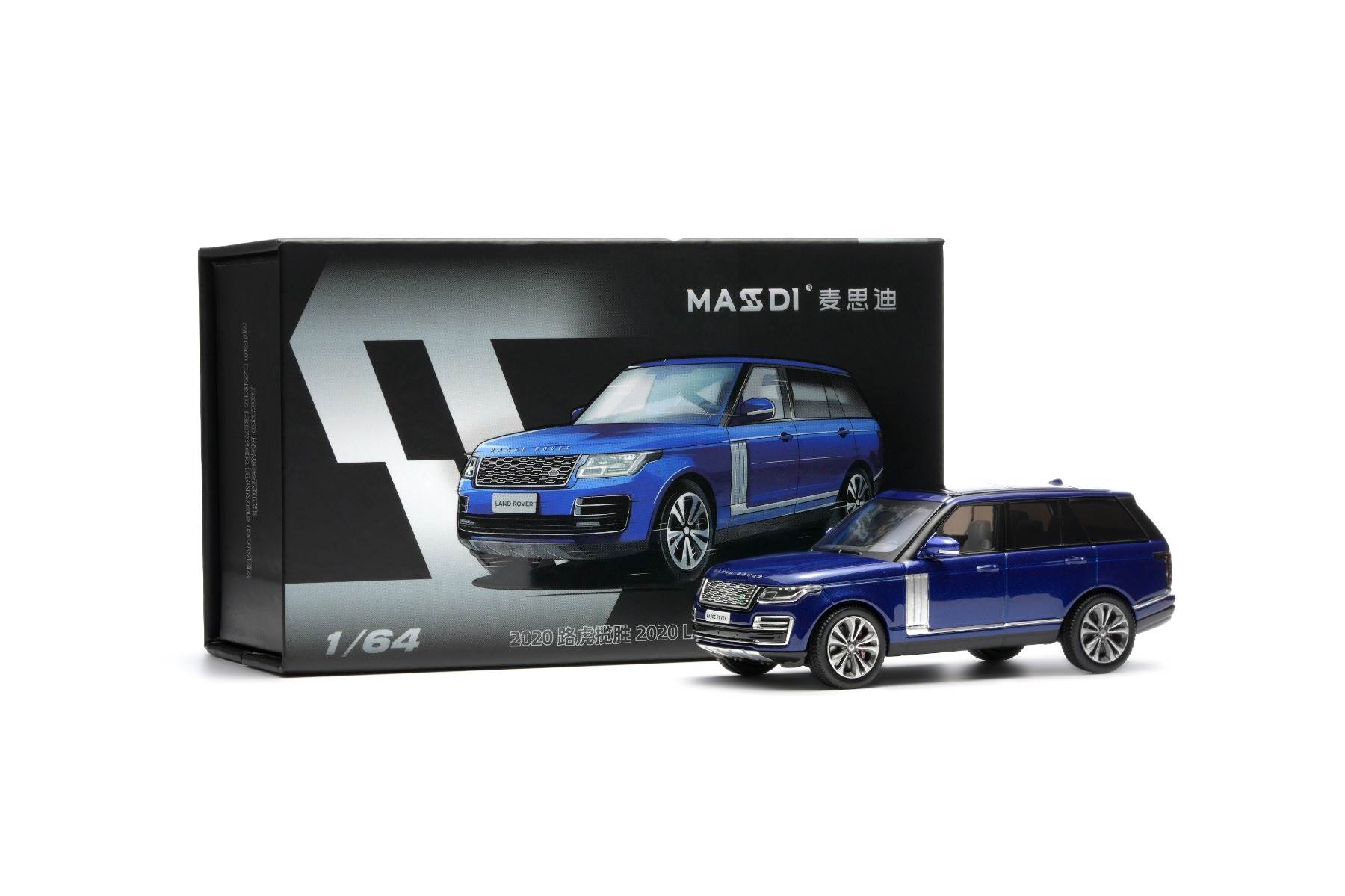 Модель Land Rover Range Rover 2020, серебристо-синий