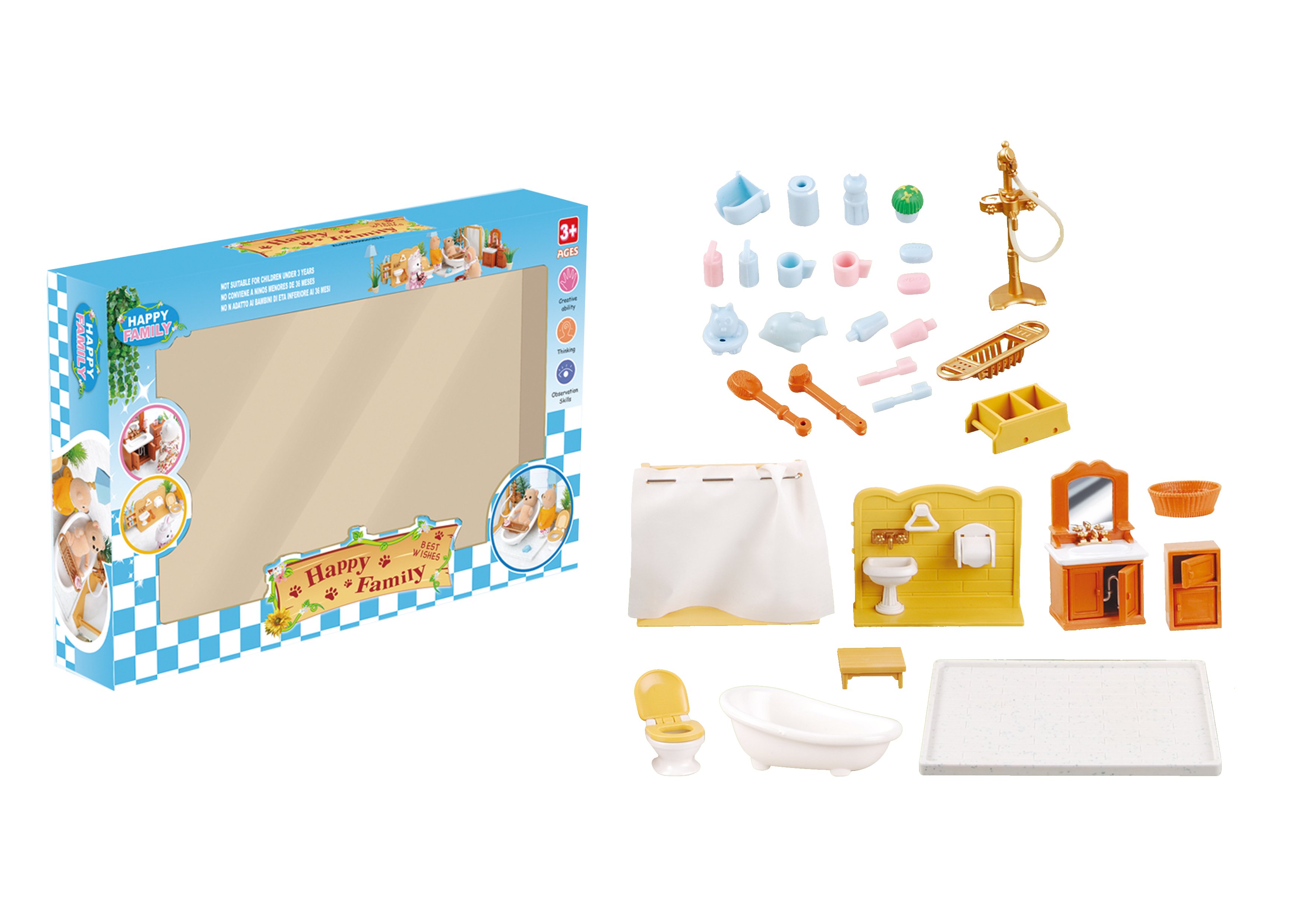 Игровой набор "Ванная комната": домик, мебель, DIY