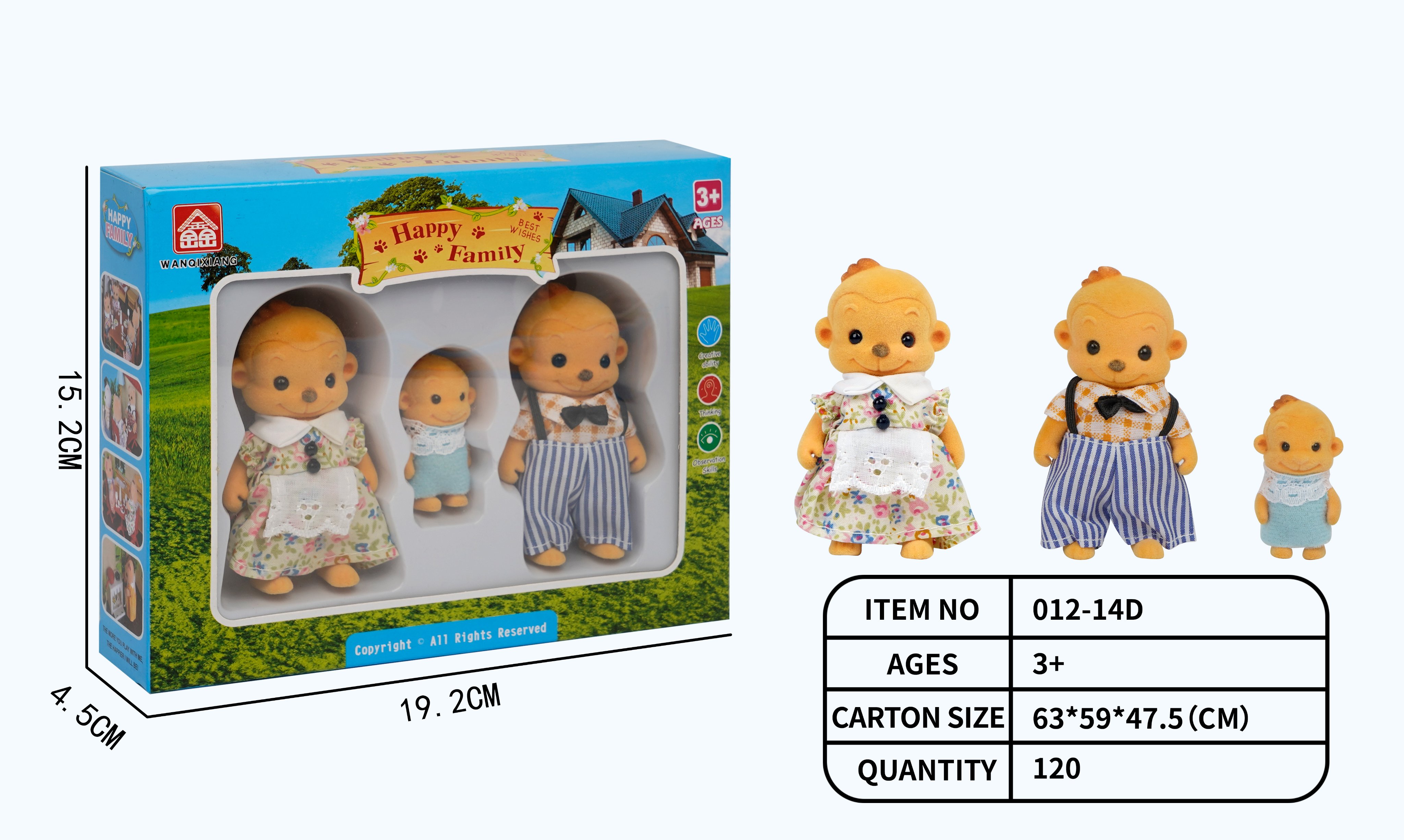 Игровой набор "Семья обезьянок": DIY, домик, фигурки