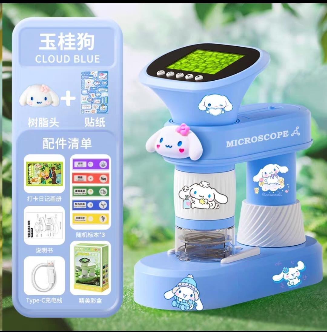 Микроскоп Yugui Dog с экраном и подсветкой, синий