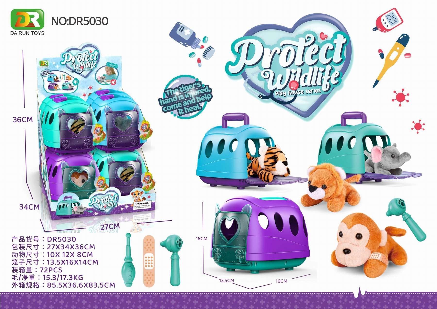 Игровой набор ветеринара с плюшевыми питомцами