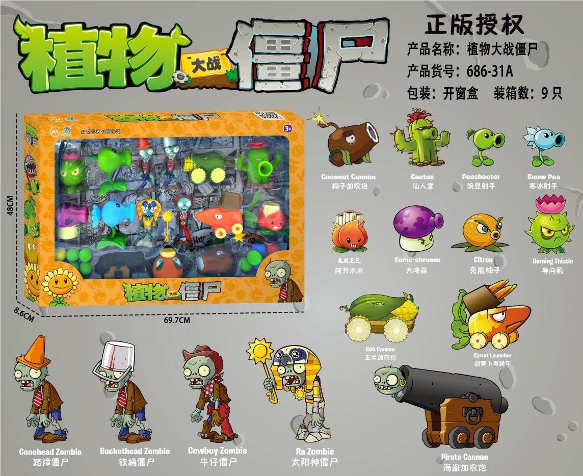 Игрушки Plants V.S. Zombies оптом