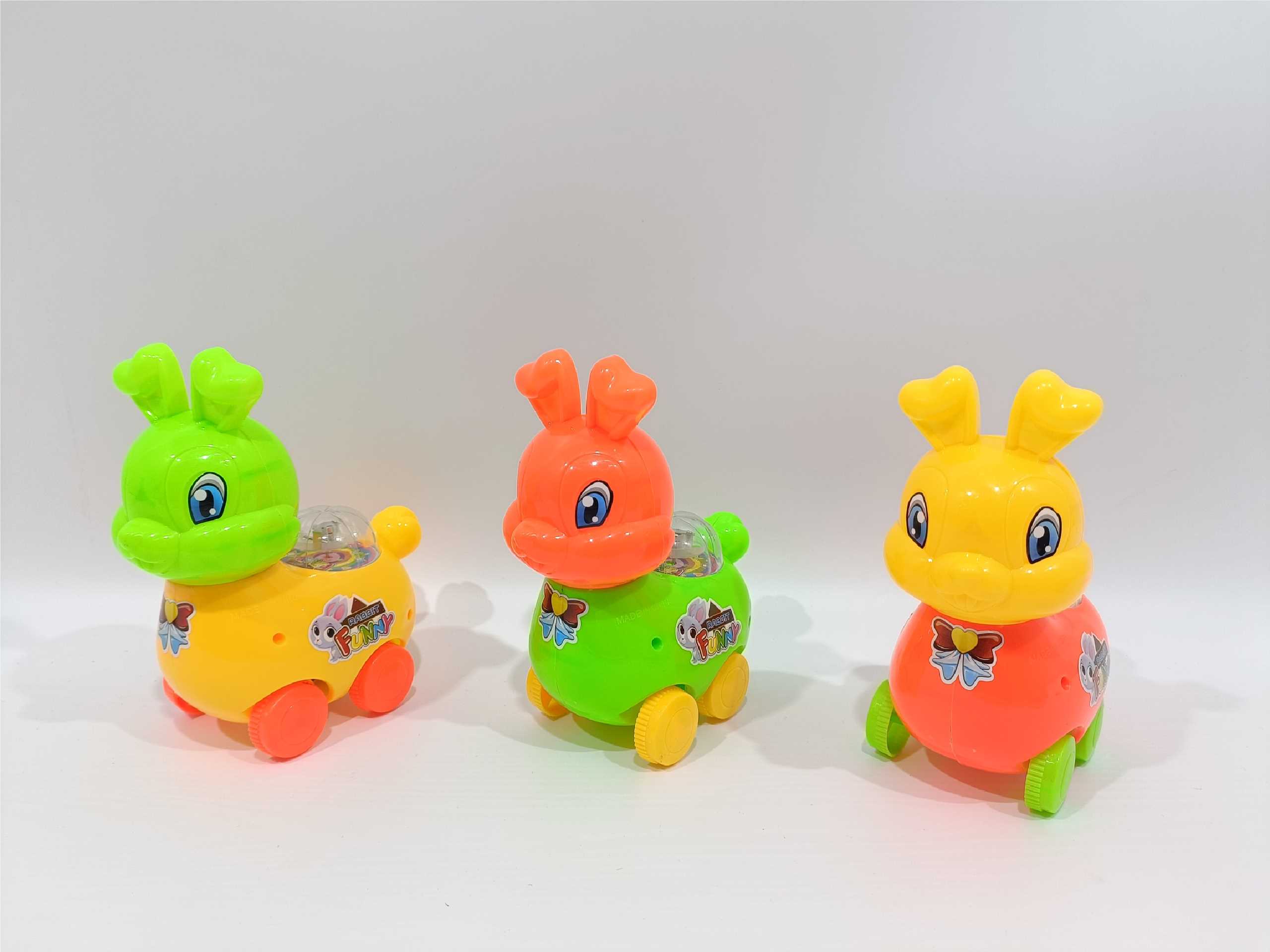 Игрушка-подвеска Зайчик с дергающимся шнурком и подсветкой