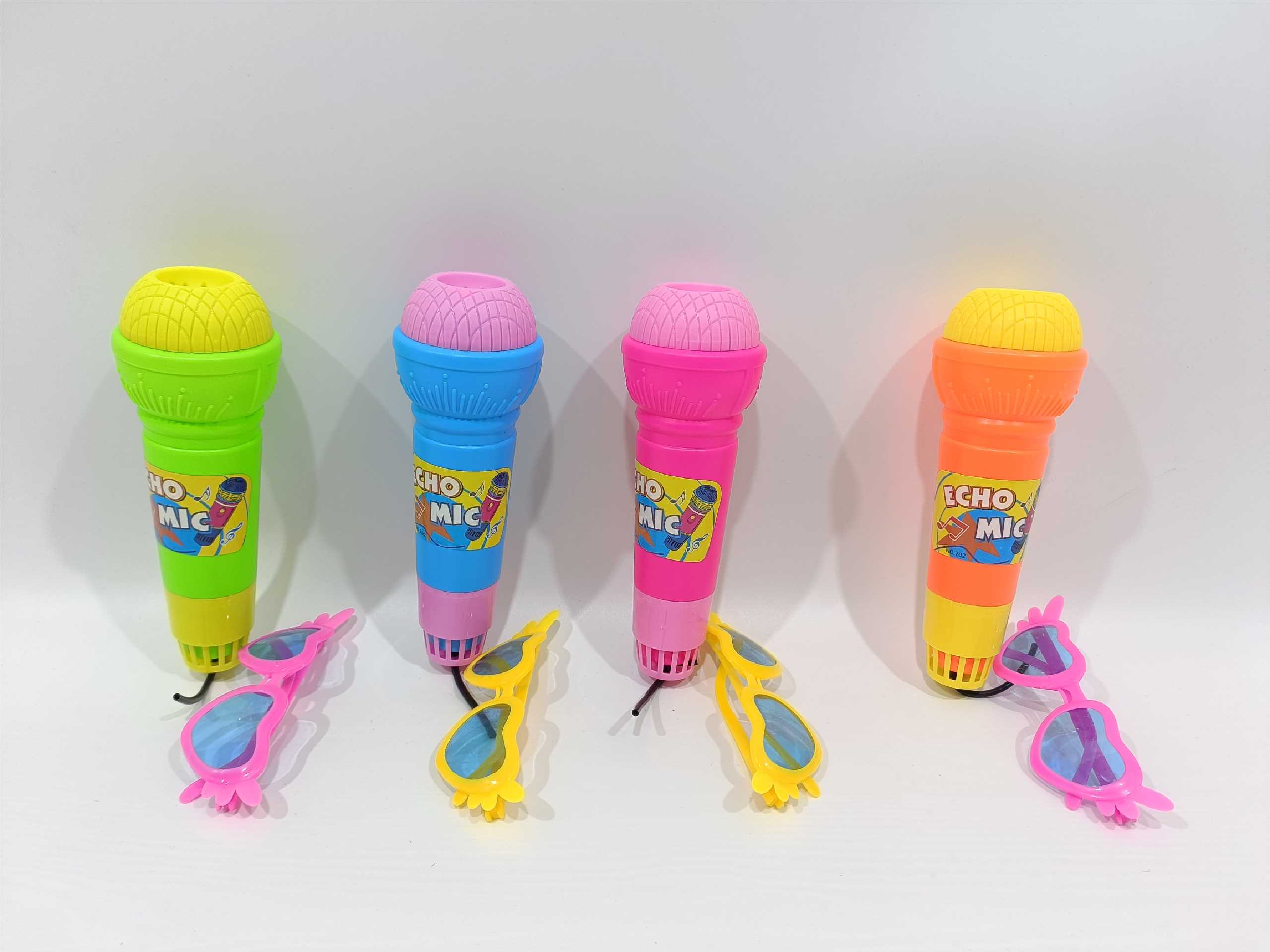 Детский микрофон с эхо и очками